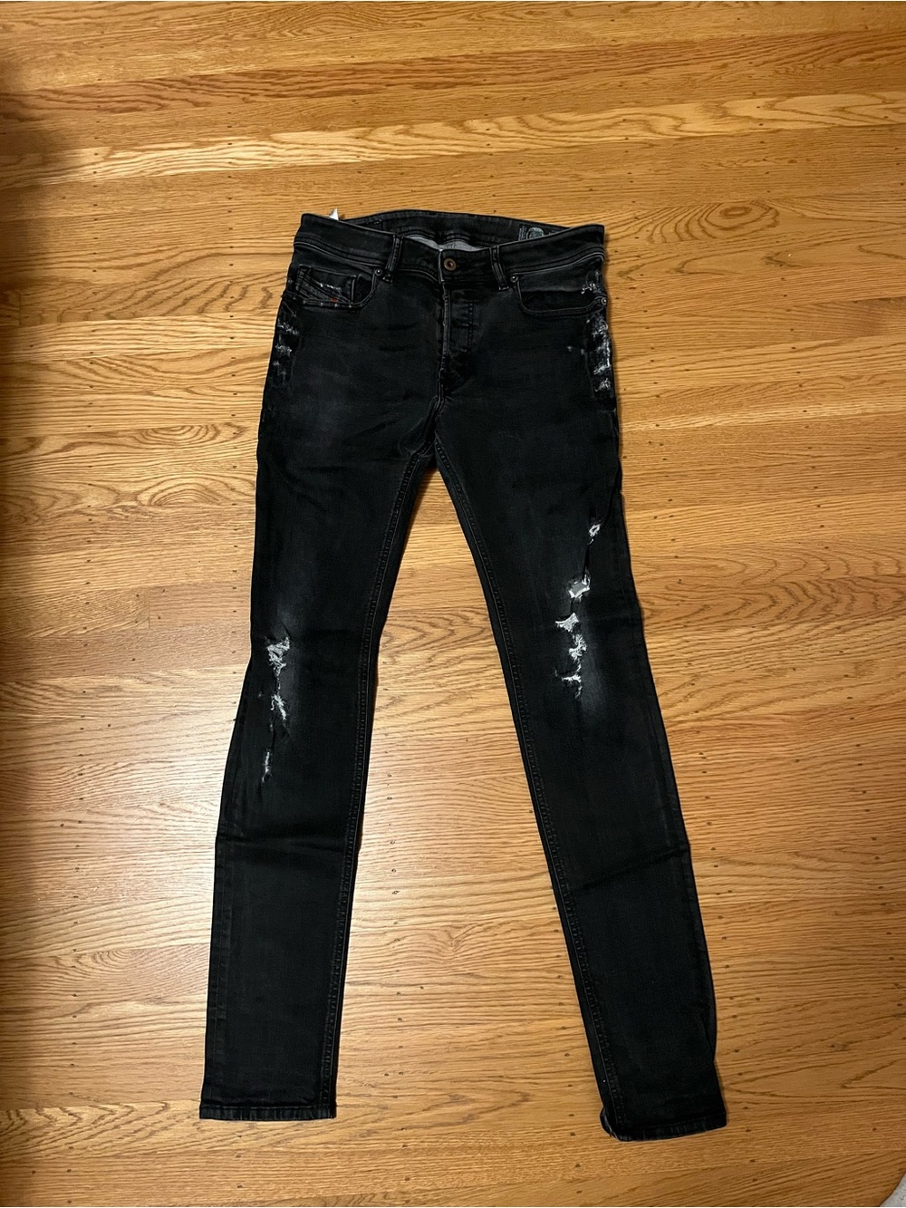 Diesel Paris Sleek Slim-Skinny Black Jeans